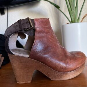 Free People Leather Clogs Shoes Heel